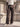 Dark Brown Wool Pin Belt Flare Trousers-PhixClothing.com