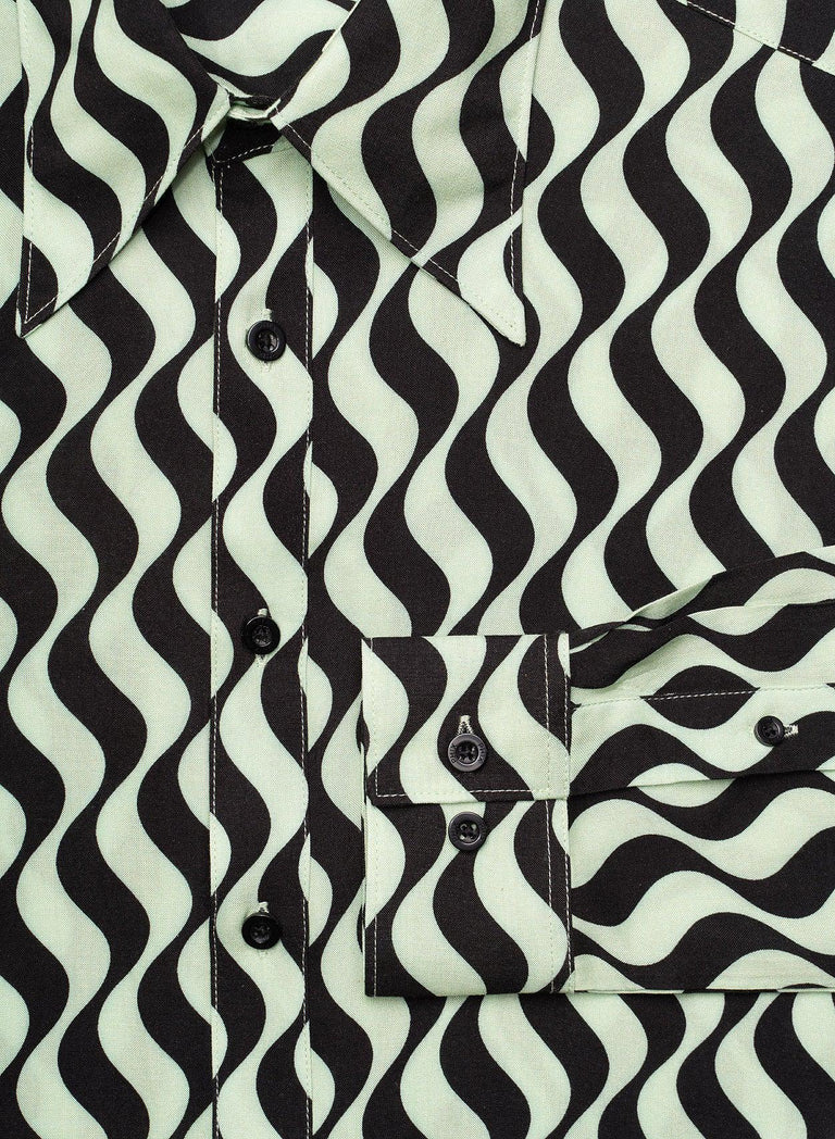 70's Mint Ripple Shirt