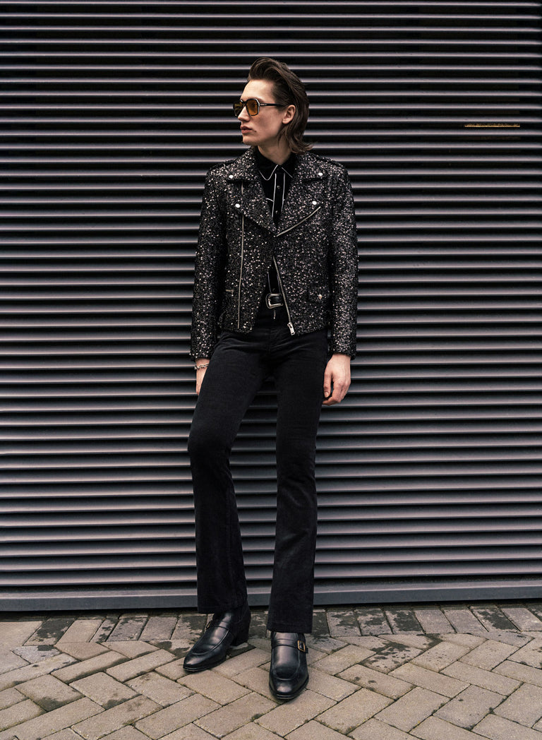 Sequin Biker Jacket
