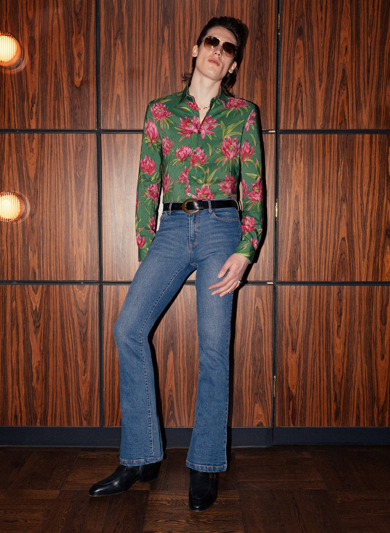 Mens flare denim jeans Outlet