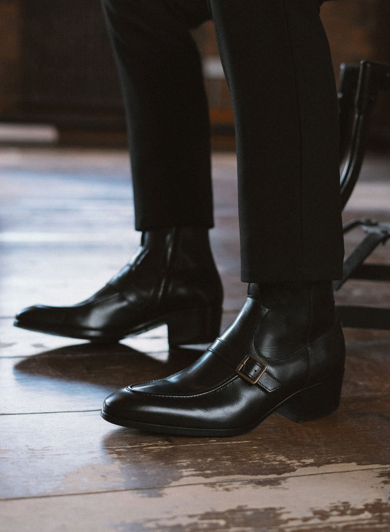 Monique 50mm Black Leather Boot